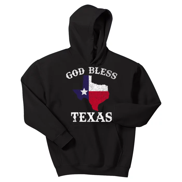 Us State Texas Flag Texan God Bless Texas Kids Hoodie