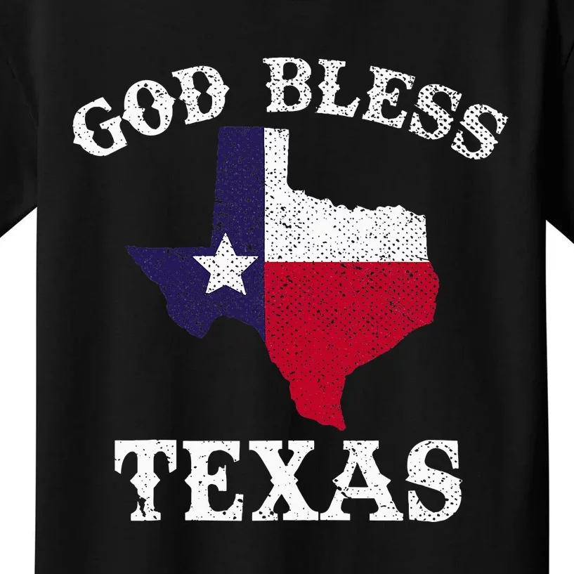 Us State Texas Flag Texan God Bless Texas Kids T-Shirt