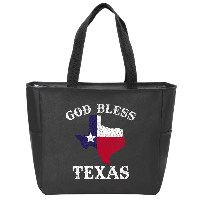 Us State Texas Flag Texan God Bless Texas Zip Tote Bag