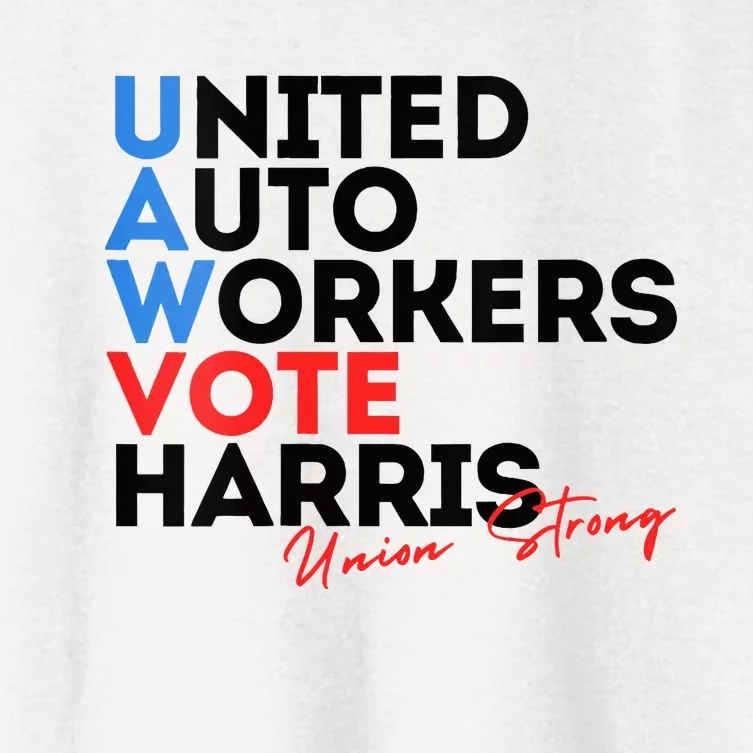 Union Strong Uaw For Harris 2024 Women's Crop Top Tee