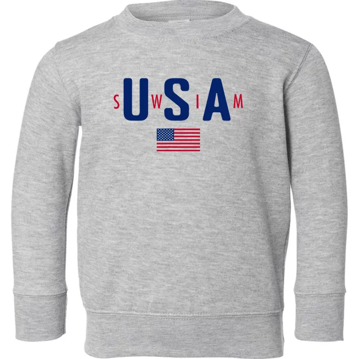 Usa Swim  Usa Summer Swimming 2024 Games Toddler Sweatshirt