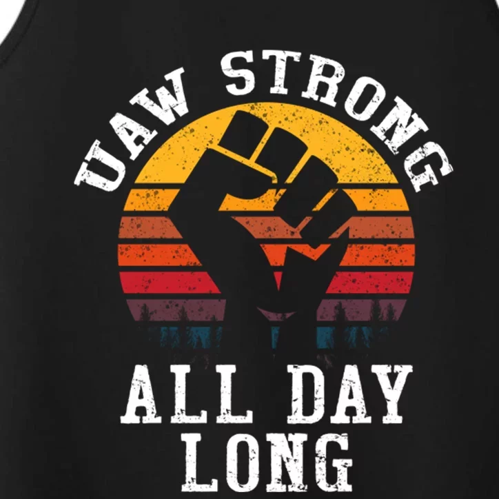 UAW Strong UAW Proud Union Pride UAW Laborer Worker Performance Tank