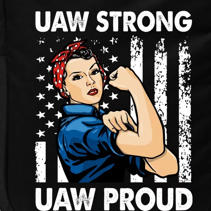 UAW Strong UAW Proud Union Pride UAW Laborer Worker Impact Tech Backpack