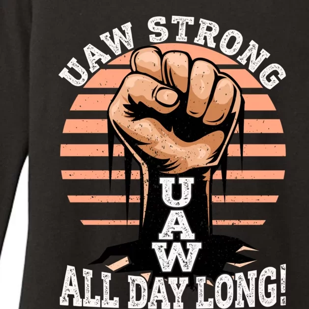 UAW Strong UAW Proud Union Pride UAW Laborer Worker Womens CVC Long Sleeve Shirt