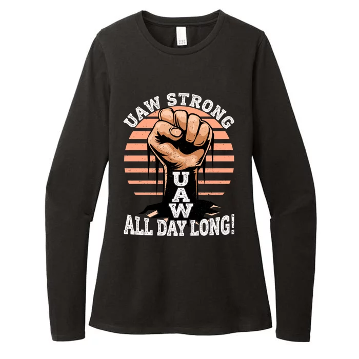 UAW Strong UAW Proud Union Pride UAW Laborer Worker Womens CVC Long Sleeve Shirt