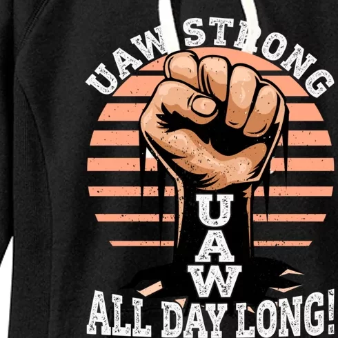 UAW Strong UAW Proud Union Pride UAW Laborer Worker Women's Fleece Hoodie