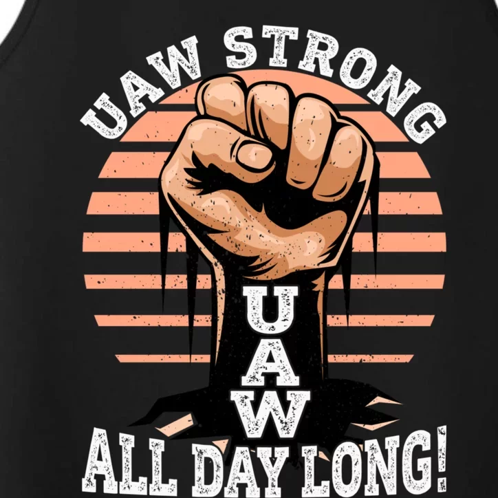 UAW Strong UAW Proud Union Pride UAW Laborer Worker Performance Tank