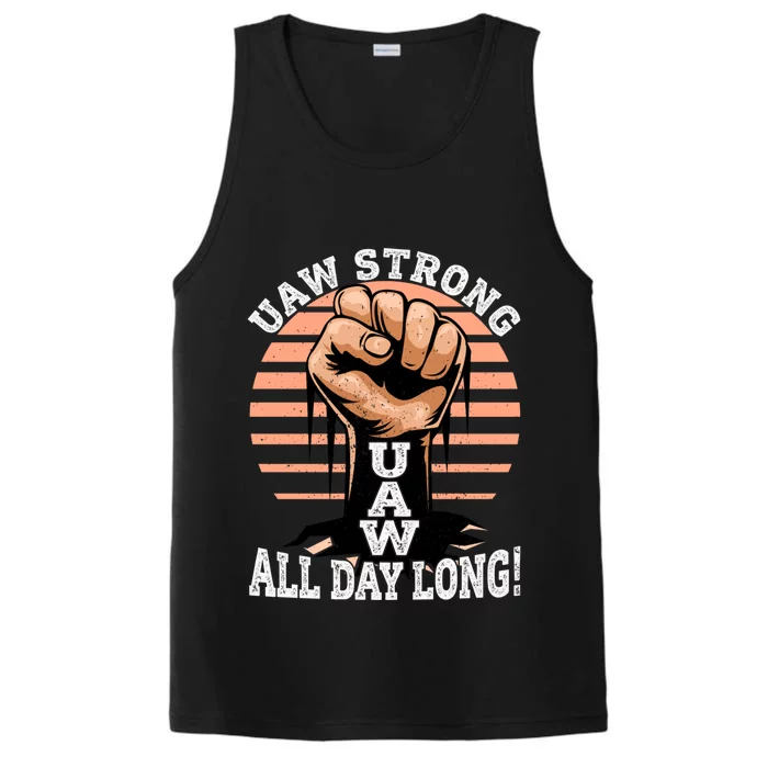 UAW Strong UAW Proud Union Pride UAW Laborer Worker Performance Tank