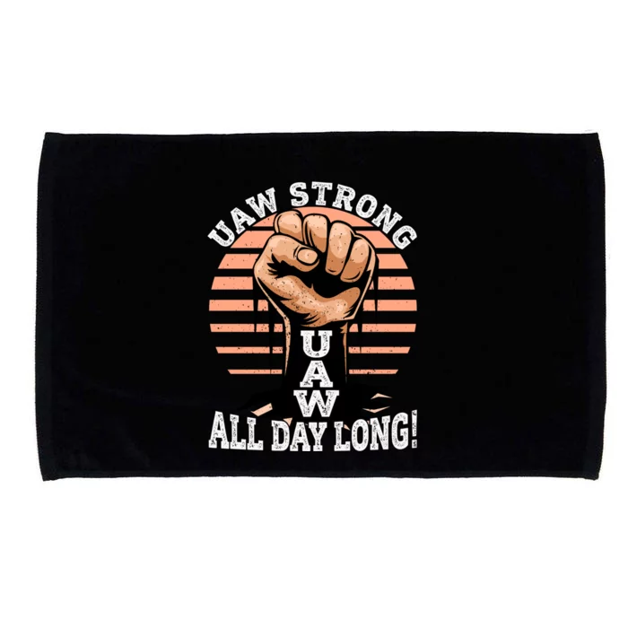 UAW Strong UAW Proud Union Pride UAW Laborer Worker Microfiber Hand Towel