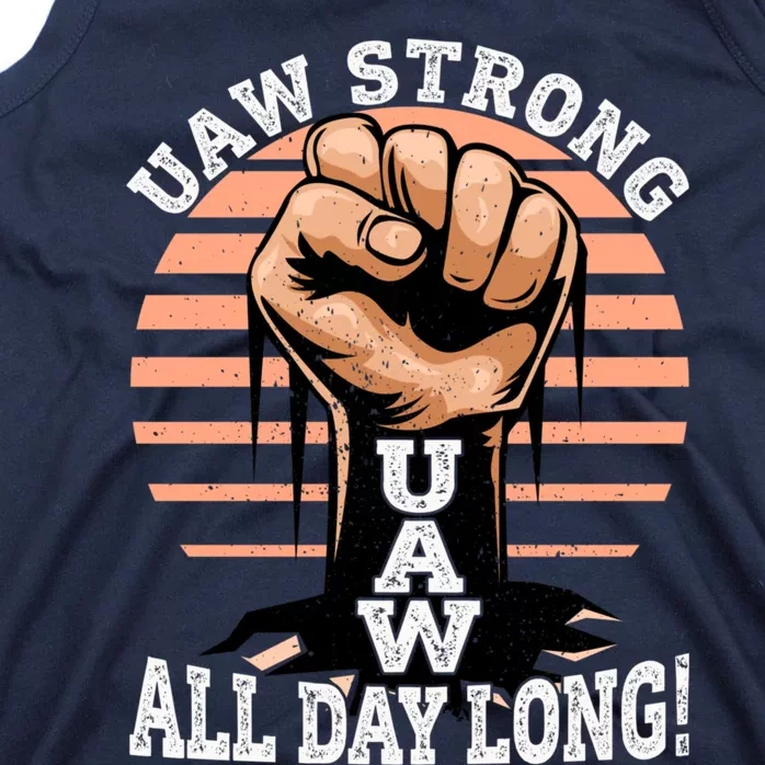 UAW Strong UAW Proud Union Pride UAW Laborer Worker Tank Top