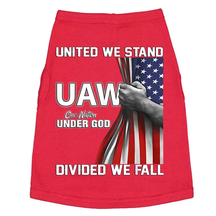 Uaw Strong United We Stand Proud Union Uaw Red Doggie Tank