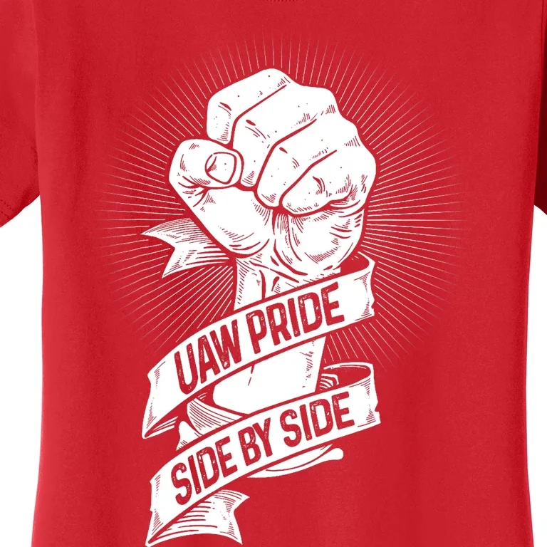 UAW Strike United Auto Workers Picket Sign Support Labor Union Strikers Women's T-Shirt