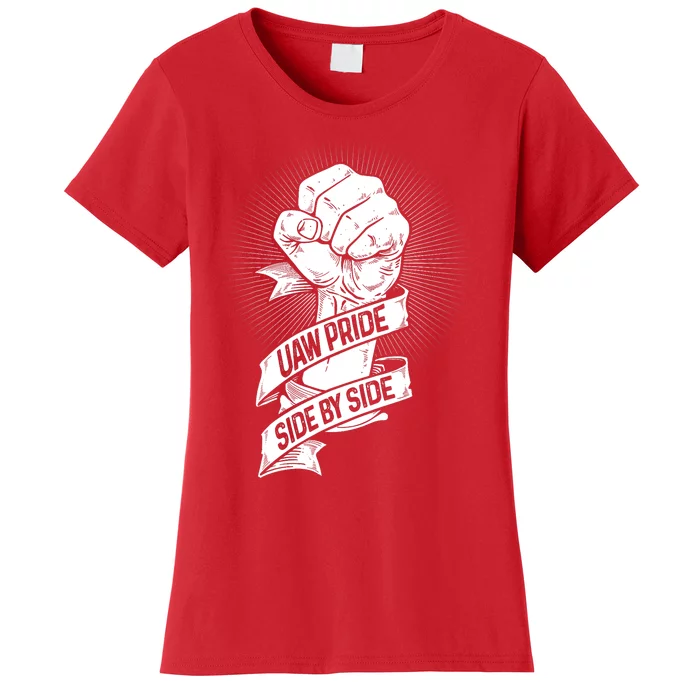 UAW Strike United Auto Workers Picket Sign Support Labor Union Strikers Women's T-Shirt