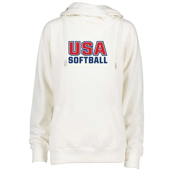 Usa Softball Womens Funnel Neck Pullover Hood