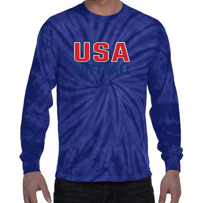 Usa Softball Tie-Dye Long Sleeve Shirt