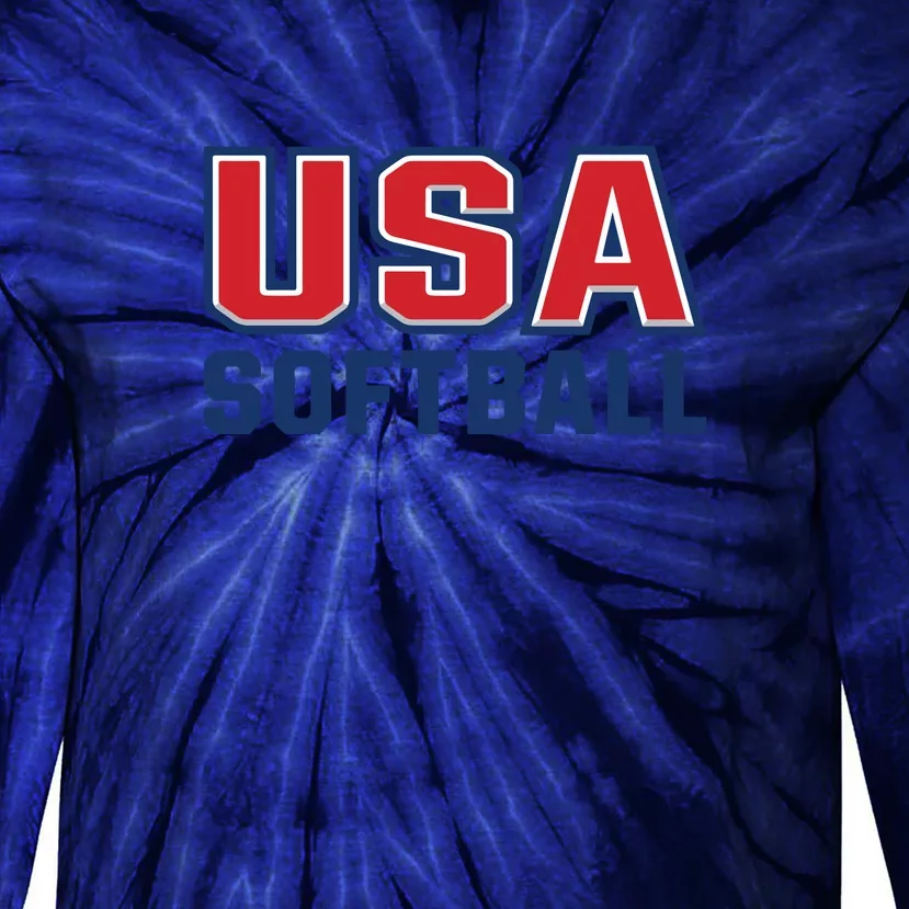 Usa Softball Tie-Dye Long Sleeve Shirt