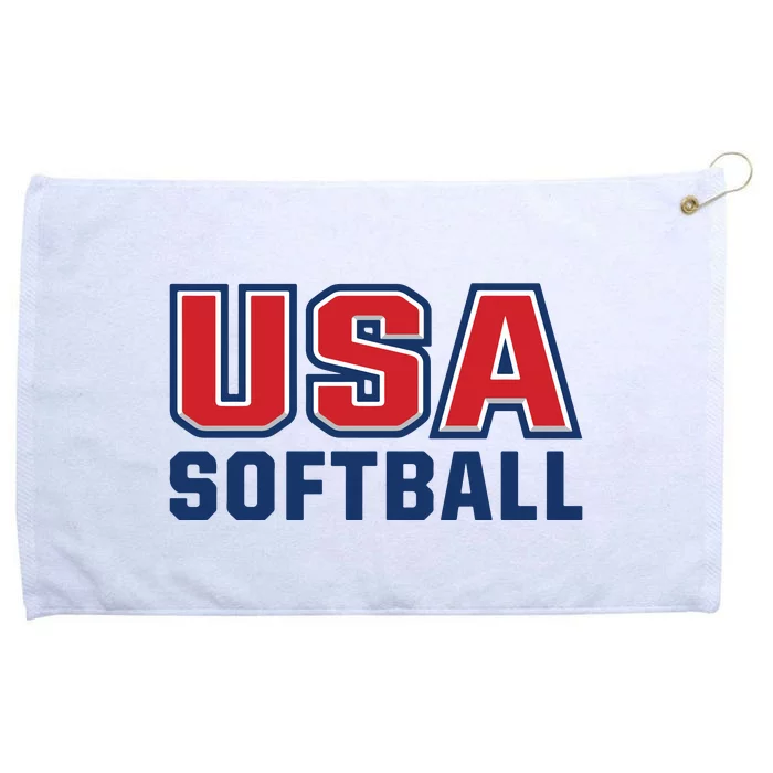 Usa Softball Grommeted Golf Towel