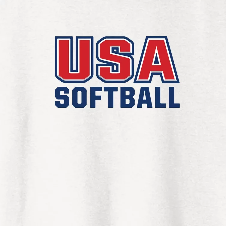 Usa Softball Women's Crop Top Tee