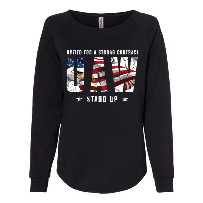 UAW Strong UAW Union UAW Laborer Worker Womens California Wash Sweatshirt