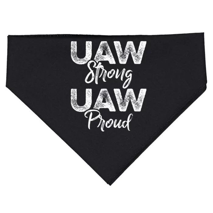 UAW Strong UAW Proud Union Pride UAW Laborer Worker USA-Made Doggie Bandana