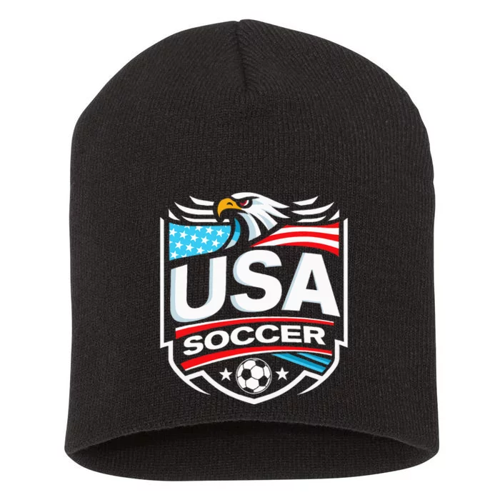 Usa Soccer Short Acrylic Beanie