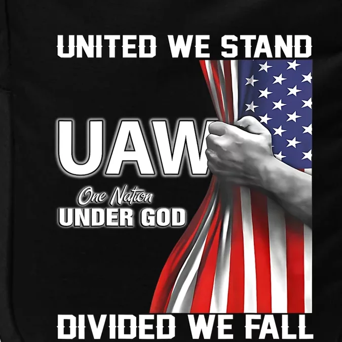 UAW Strong United We Stand Proud Union UAW Red Impact Tech Backpack