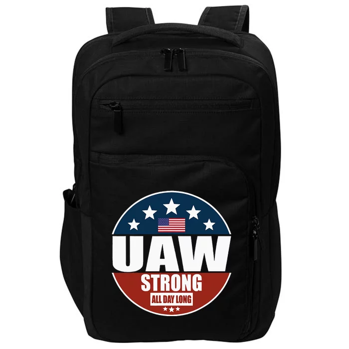 Uaw Strong Uaw Pride Uaw Laborer Worker Impact Tech Backpack