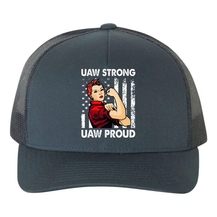 UAW Strong UAW Proud Union Pride UAW Laborer Worker Yupoong Adult 5-Panel Trucker Hat