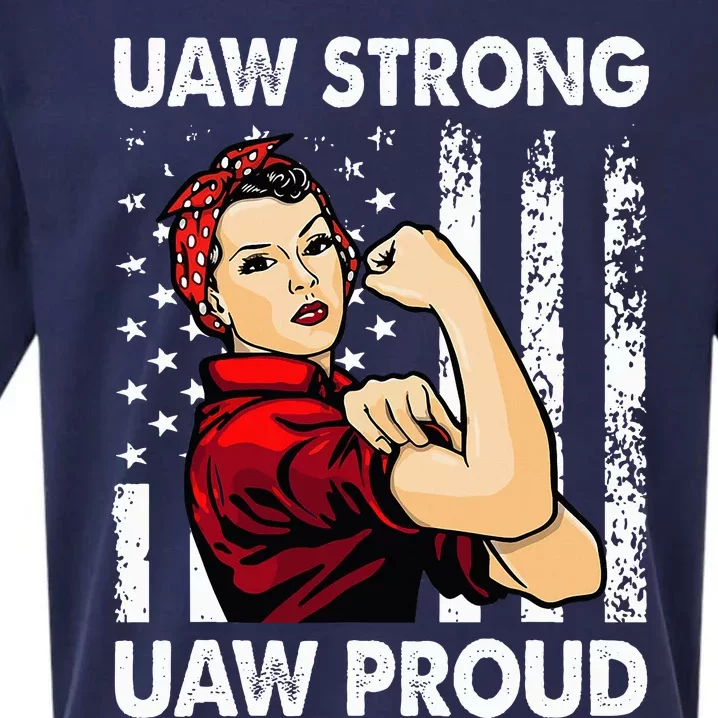 UAW Strong UAW Proud Union Pride UAW Laborer Worker Sueded Cloud Jersey T-Shirt