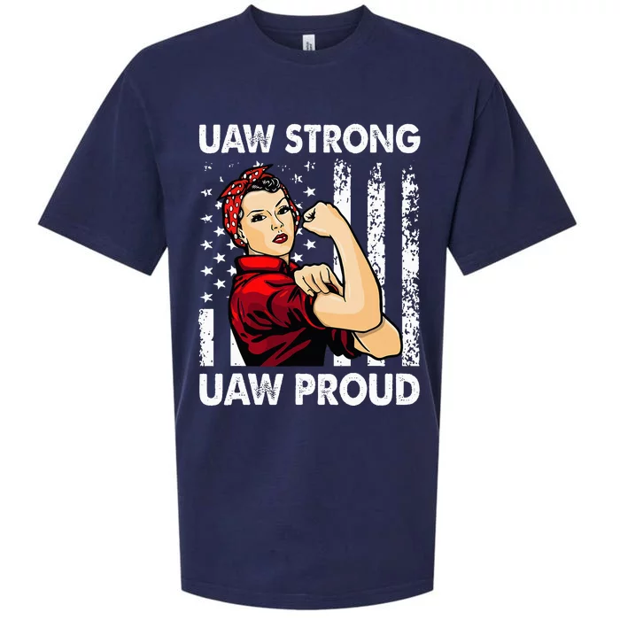 UAW Strong UAW Proud Union Pride UAW Laborer Worker Sueded Cloud Jersey T-Shirt