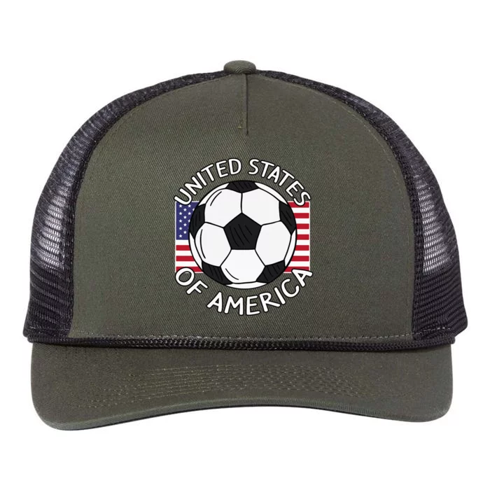 USA Soccer Retro Rope Trucker Hat Cap