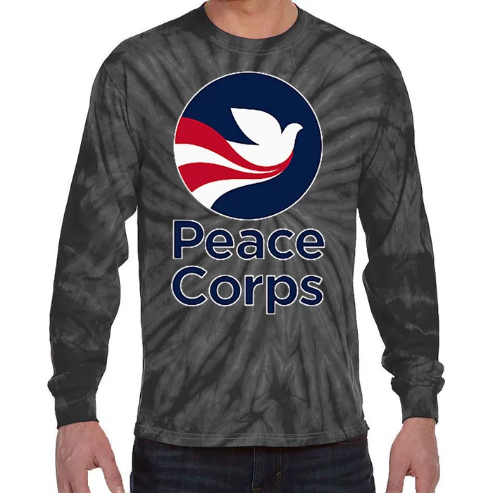 United States Us Peace Corps Volunteer Service Tie-Dye Long Sleeve Shirt