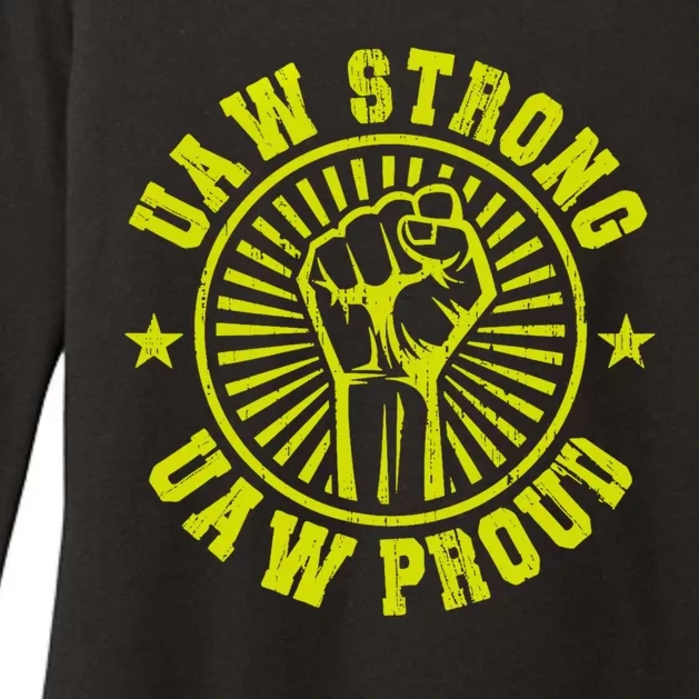 UAW Strong UAW Proud Union Pride UAW Laborer Worker Womens CVC Long Sleeve Shirt