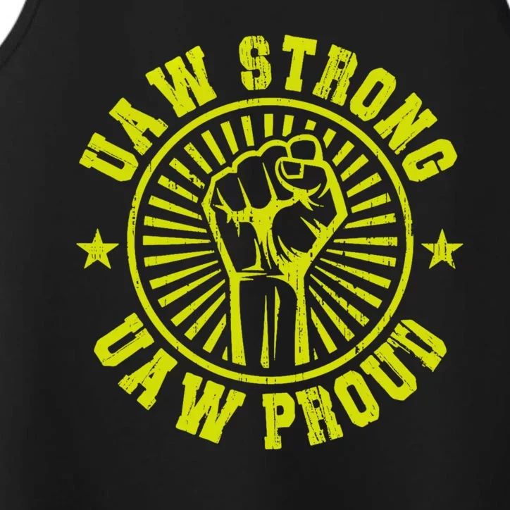 UAW Strong UAW Proud Union Pride UAW Laborer Worker Performance Tank