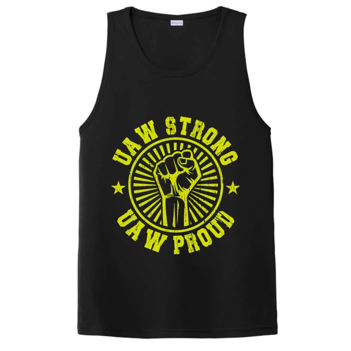 UAW Strong UAW Proud Union Pride UAW Laborer Worker Performance Tank