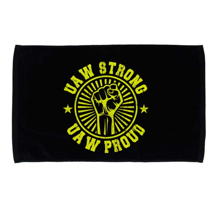 UAW Strong UAW Proud Union Pride UAW Laborer Worker Microfiber Hand Towel