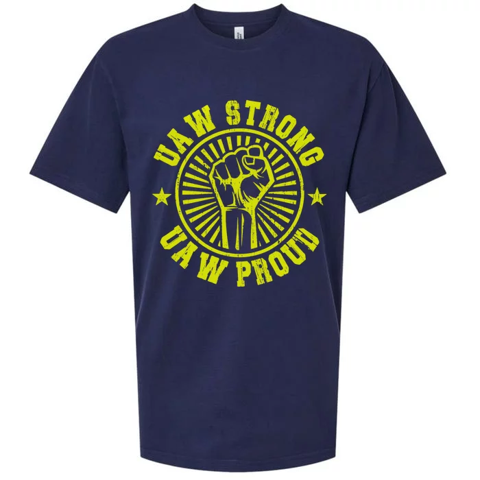 UAW Strong UAW Proud Union Pride UAW Laborer Worker Sueded Cloud Jersey T-Shirt