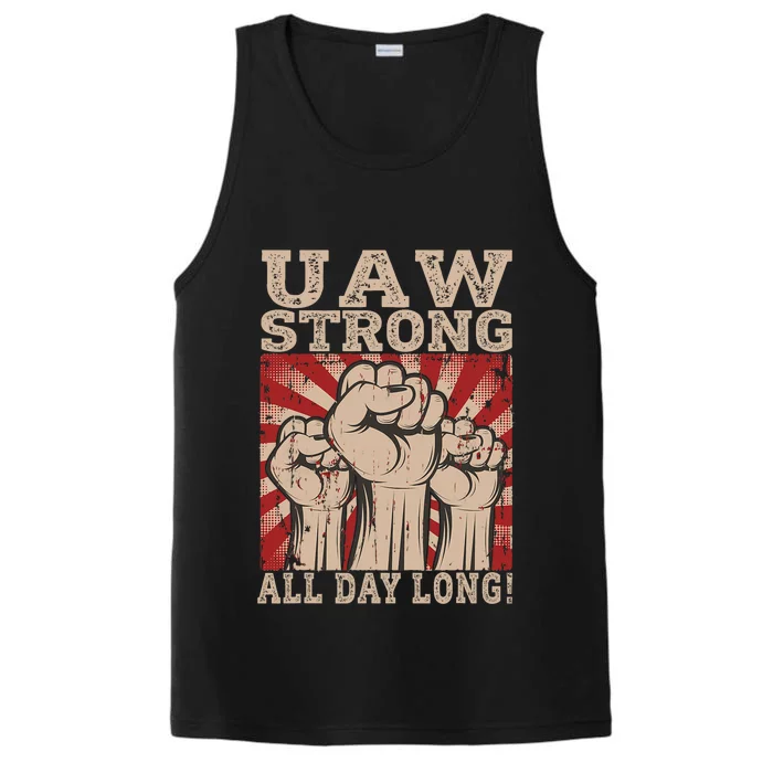 UAW Strong UAW Proud Union Pride UAW Laborer Worker Performance Tank