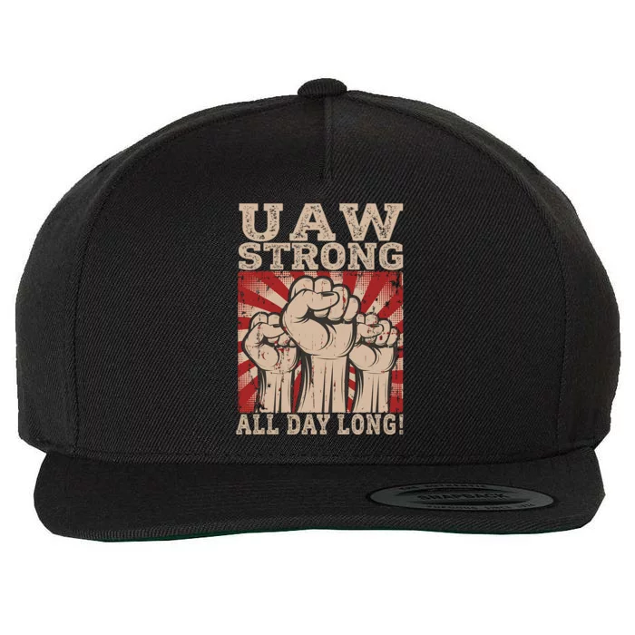 UAW Strong UAW Proud Union Pride UAW Laborer Worker Wool Snapback Cap