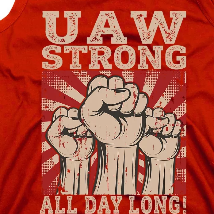 UAW Strong UAW Proud Union Pride UAW Laborer Worker Tank Top