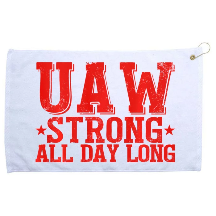 UAW Strike United Auto Workers Picket Sign UAW Design Grommeted Golf Towel