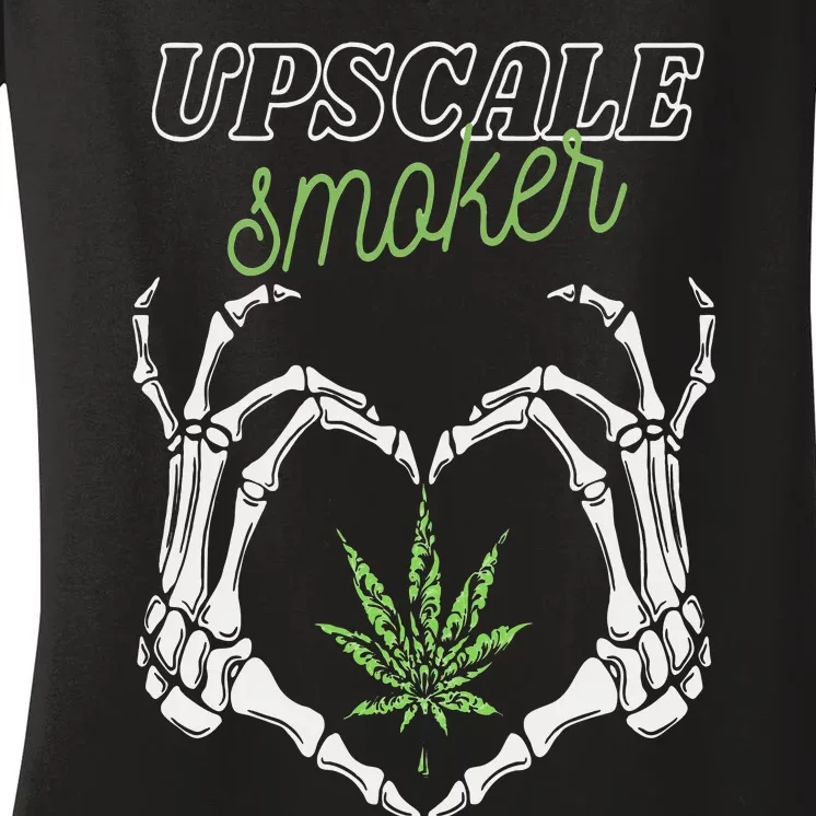 Upscale Smoker Women's V-Neck T-Shirt