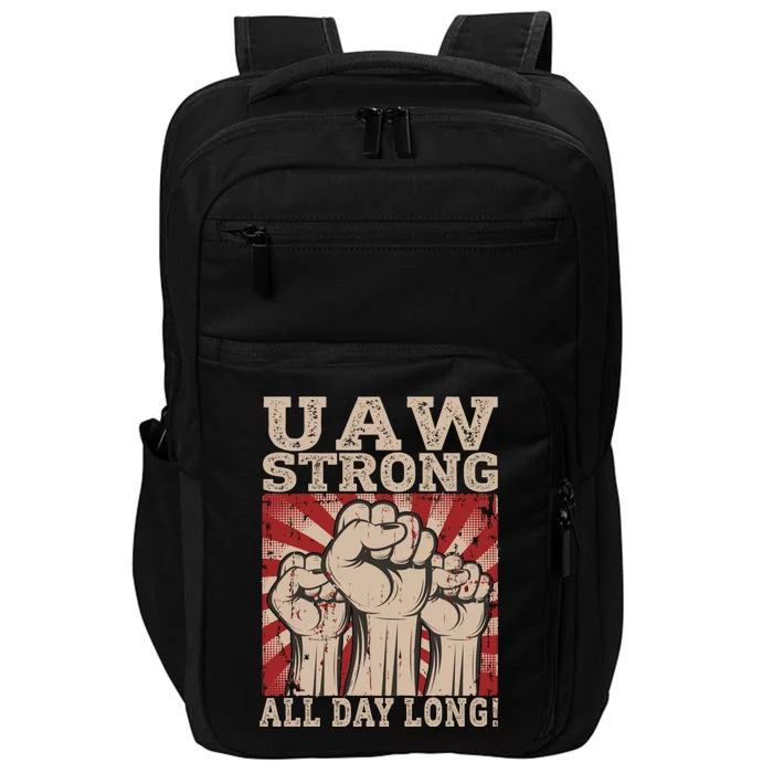 UAW Strong UAW Proud Union Pride UAW Laborer Worker Impact Tech Backpack