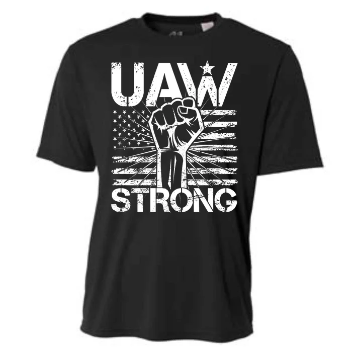 UAW Strong United Auto Workers Strike Cooling Performance Crew T-Shirt