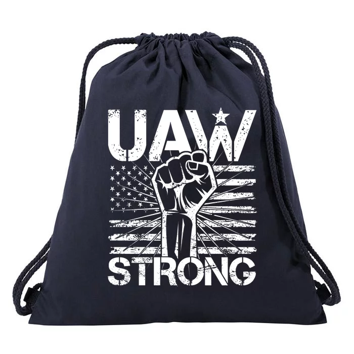 UAW Strong United Auto Workers Strike Drawstring Bag