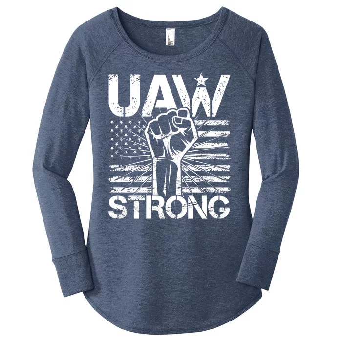 UAW Strong United Auto Workers Strike Women's Perfect Tri Tunic Long Sleeve Shirt