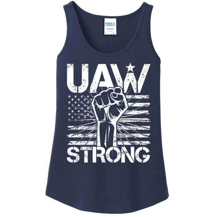 UAW Strong United Auto Workers Strike Ladies Essential Tank