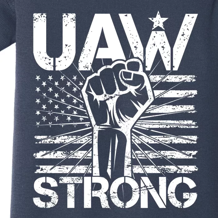 UAW Strong United Auto Workers Strike Baby Bodysuit