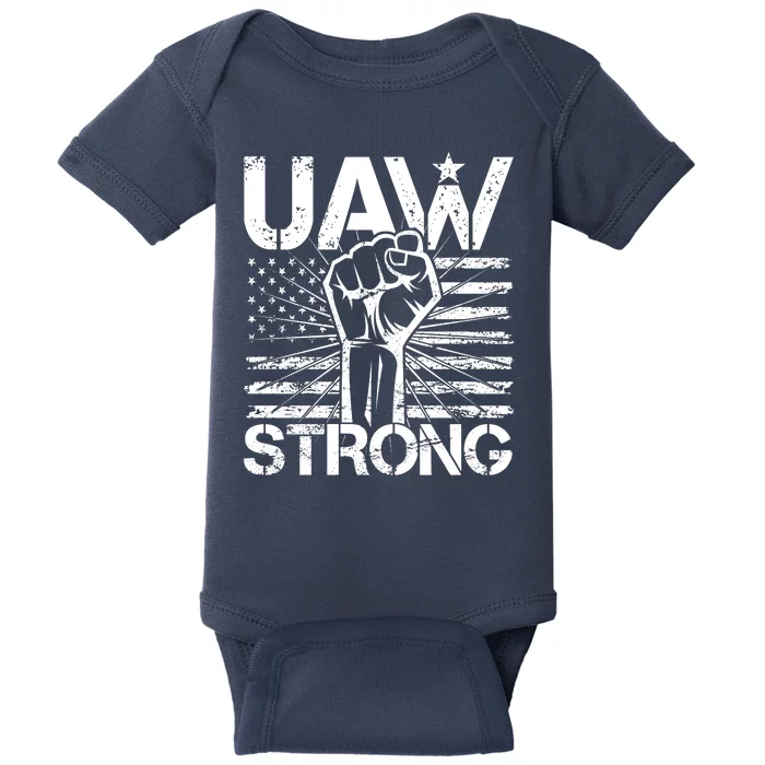 UAW Strong United Auto Workers Strike Baby Bodysuit