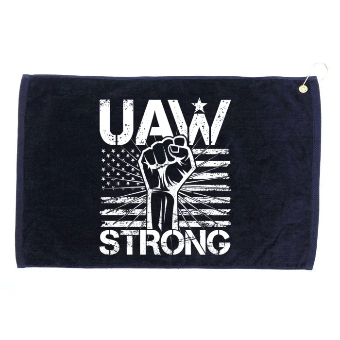 UAW Strong United Auto Workers Strike Grommeted Golf Towel